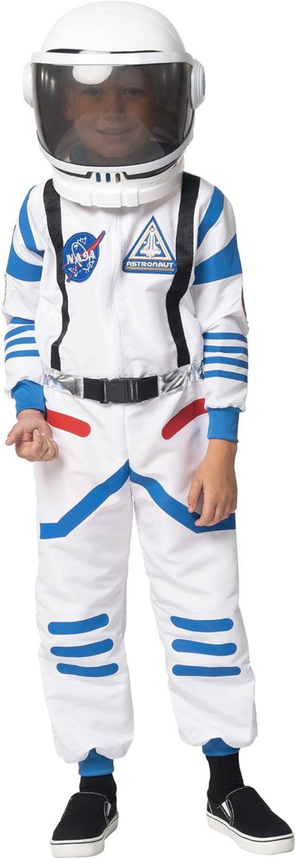 Halloween Astronaut Kostüm Kind Unisex mit Helm 3-4 Jahre