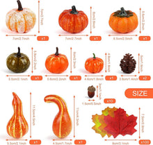 Kesote Herbst Deko Set 120 PCS Kürbis Ahornblatt Tischdeko