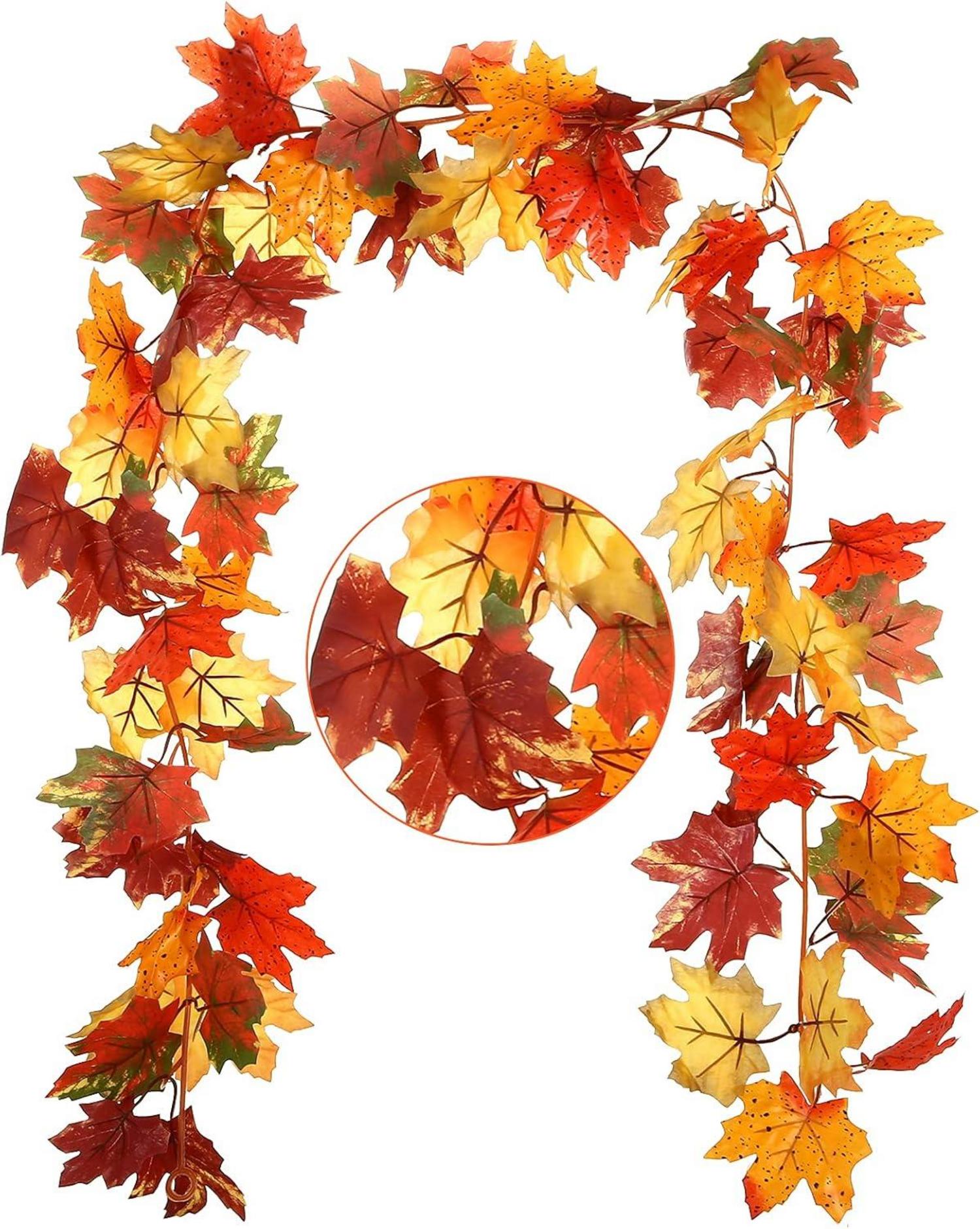 Herbst Deko Banner Ahornblatt 2 Stück Künstlich Halloween