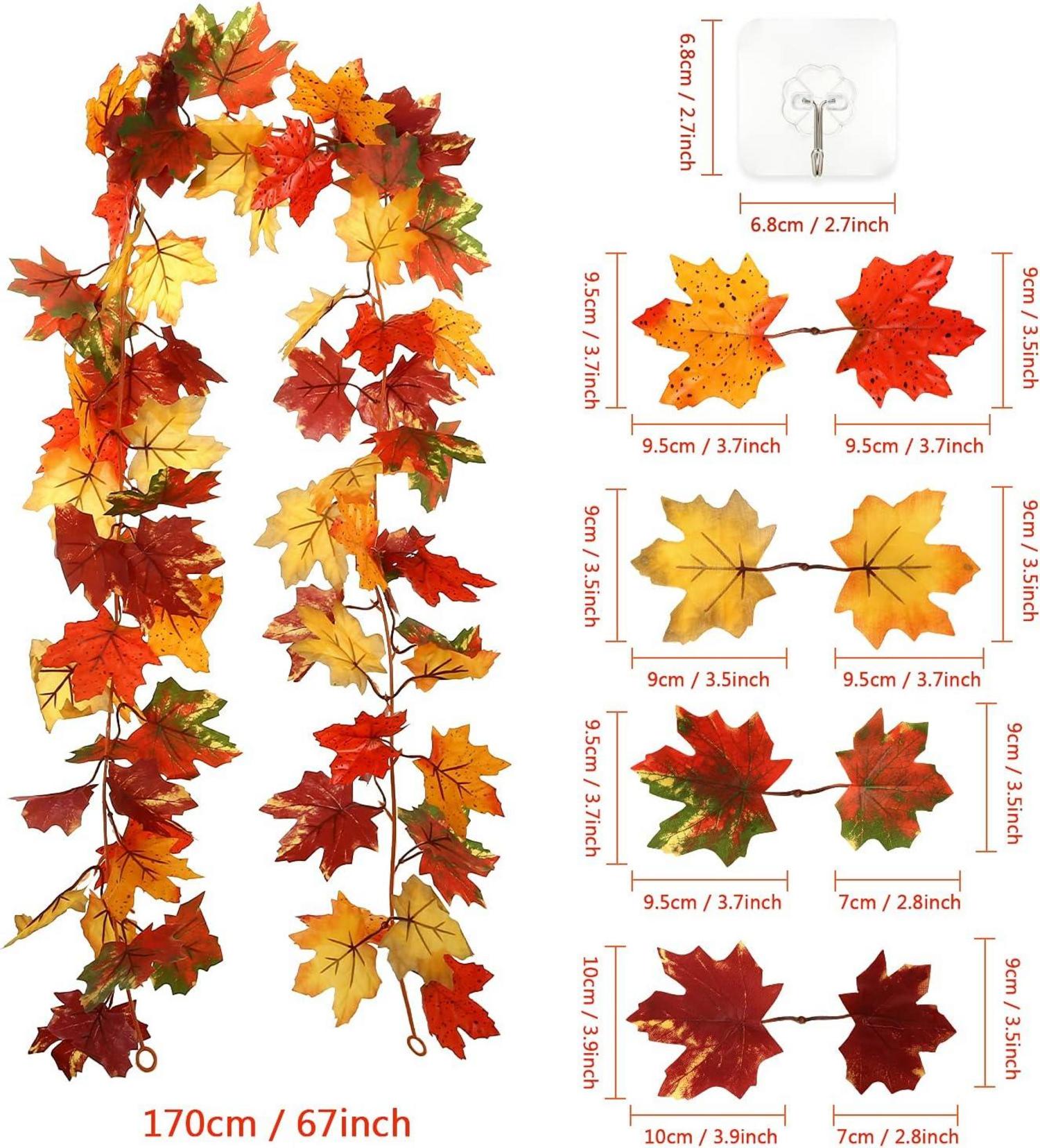 Kesote Herbstgirlande Ahornblatt Thanksgiving Deko Halloween