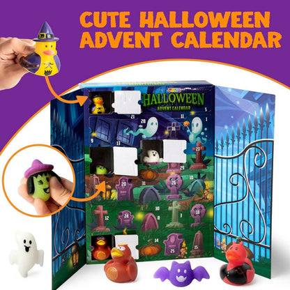 Halloween Adventskalender mit Mochi Squishies und Gummienten