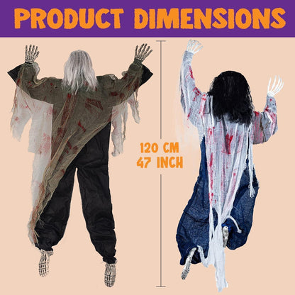 Halloween Klettern Zombies Wanddekoration 80cm 2er Pack