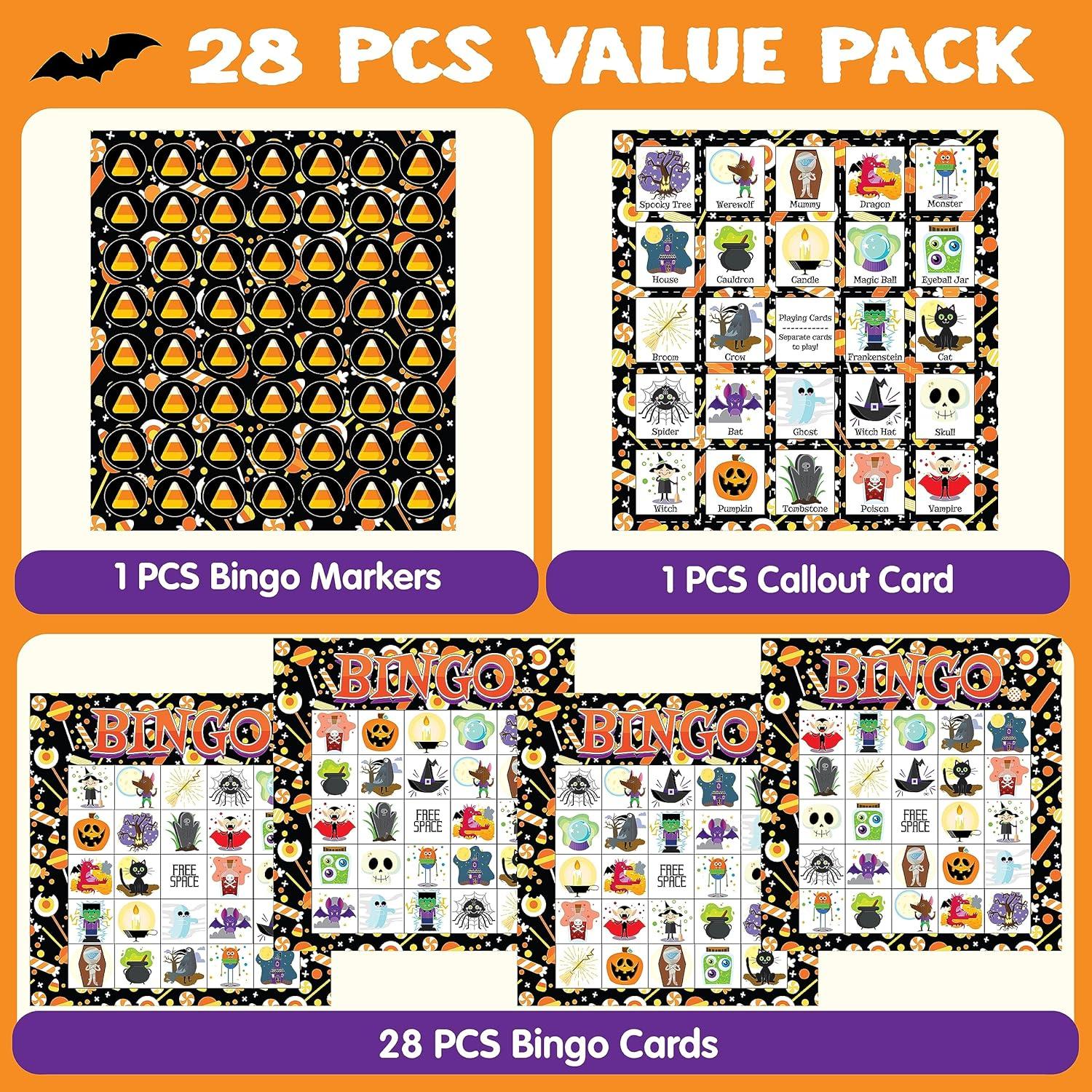 Halloween Bingo Spielkarten Set für Schul und