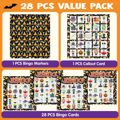 Halloween Bingo Spielkarten Set für Schul und