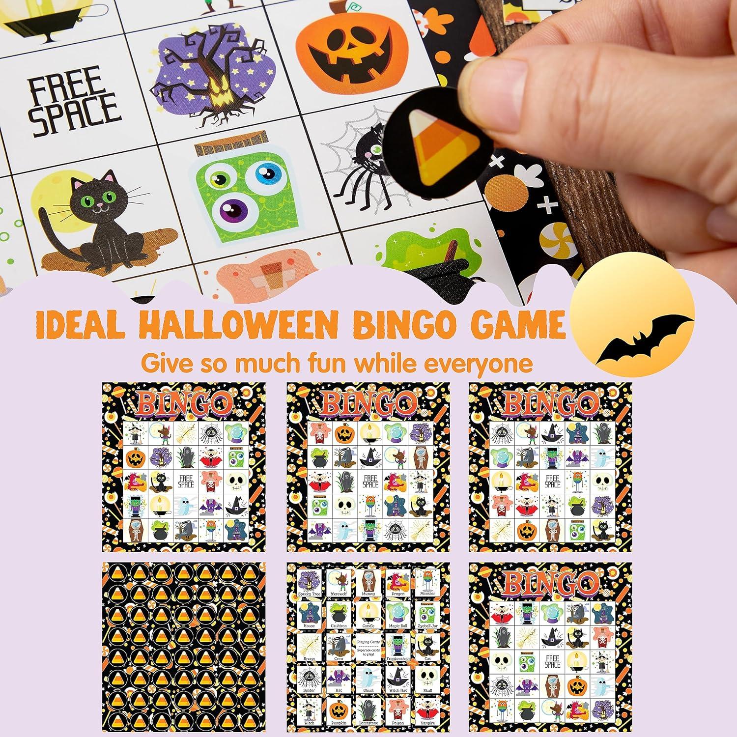 Halloween Bingo Spielkarte für Schul und Familienaktivitäten 28 Stück