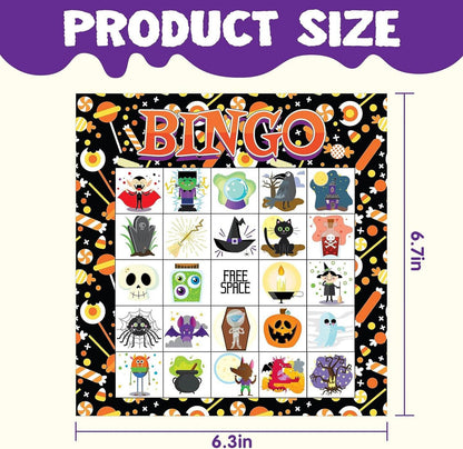 Halloween Bingo Spielkarte Set für Schul und Familien JOYIN 28