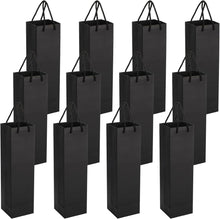 12er Pack Recycelbare Wein Geschenktüten Schwarz - Weihnachten