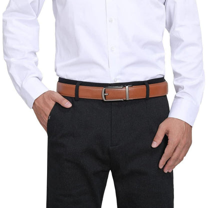 Ledergürtel Herren Automatik Schnalle Leder Gürtel 3.5 CM