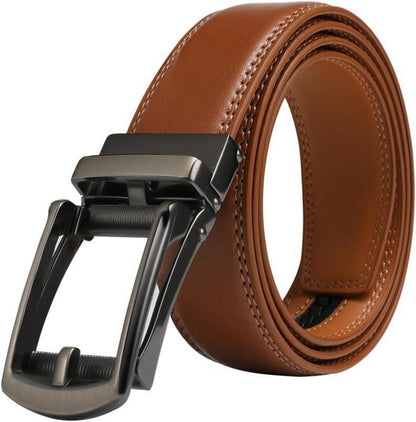Ledergürtel Herren Automatikschnalle 3.5 cm Braun