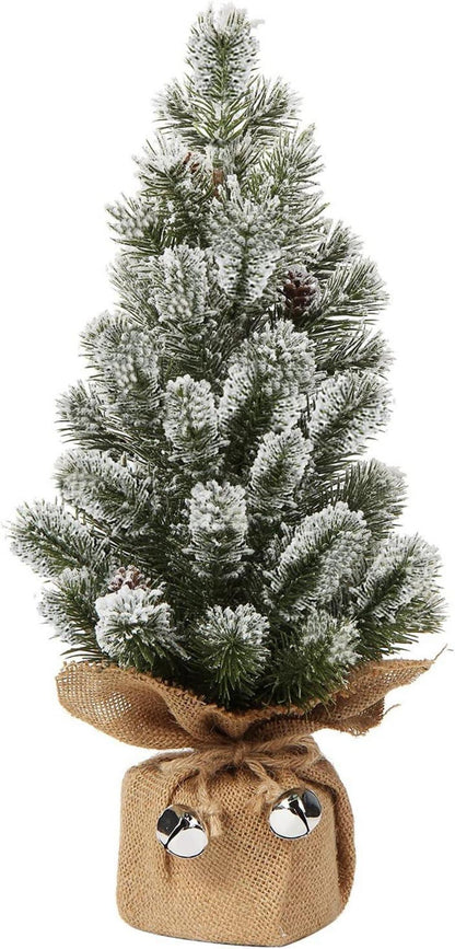 Mini Weihnachtsbaum Künstliche Kiefernzweige Bedeckt mit Schnee 40,6cm