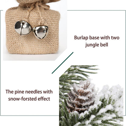Mini Weihnachtsbaum Künstliche Kiefernzweige Bedeckt mit Schnee 40,6cm