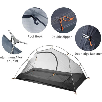 Ultraleichtes Camping Zelt 1/2 Personen Wasserdicht