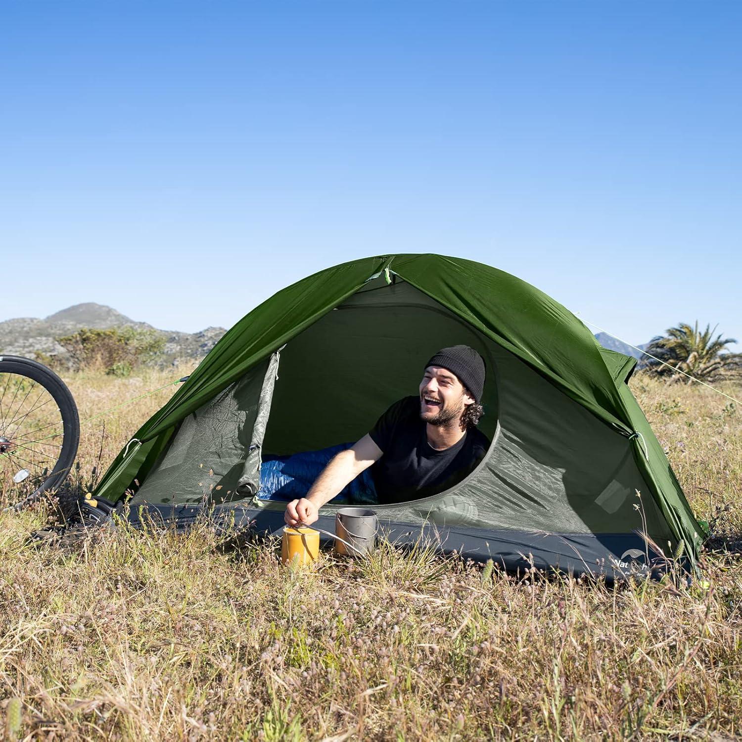 Ultraleichtes Campingzelt 1/2 Personen wasserdicht winddicht Kuppelzelt