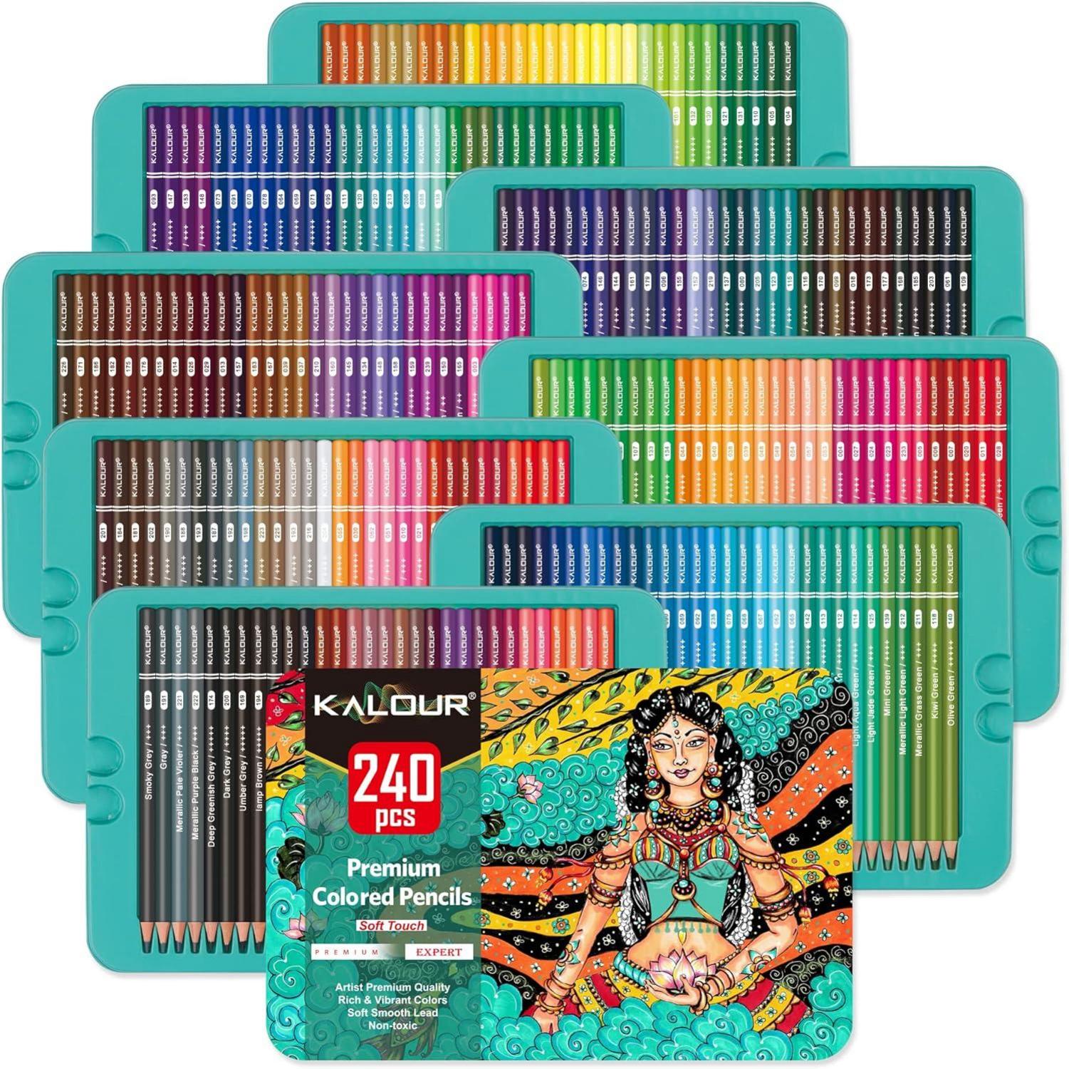 Professionelle Buntstifte Set 240 Farben weicher Kern lebendige Farben