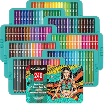 Professionelle Buntstifte Set 240 Farben weicher Kern lebendige Farben