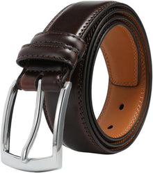 Eleganter Ledergürtel für Herren mit Geschenkbox 35mm Braun