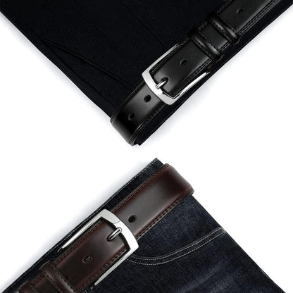VRLEGEND Herren Ledergürtel 35mm Business Anzug Gürtel Geschenkbox Braun 160cm