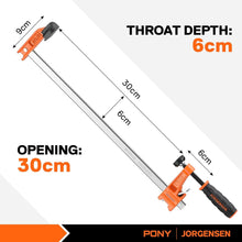 JORGENSEN Profi Schraubzwingen Set 2-tlg. 300mm Spannweite