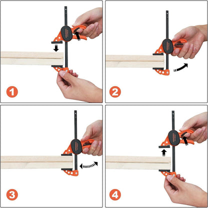Profi Einhandzwinge und Federzwinge Set 6tlg. Holzklemmen
