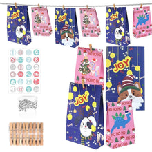 Adventskalender XXL Kraftpapier Weihnachtstüten Basteln