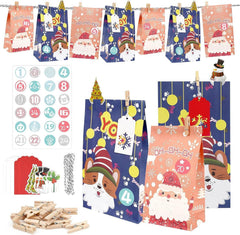 Adventskalender Papptüten Kinder DIY Bastelset Weihnachtskarten
