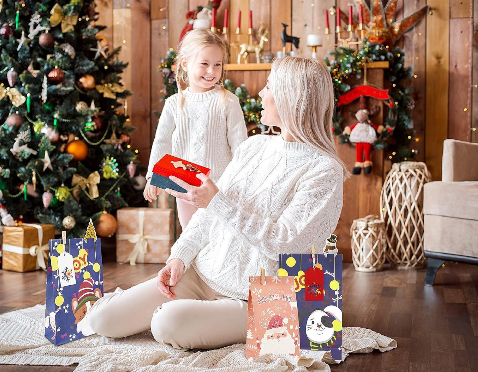 Adventskalender Befüllen XXL Geschenktüten Weihnachtskarten 24-teilig