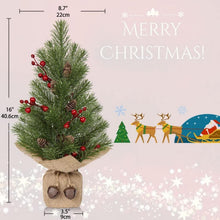 Mini Weihnachtsbaum 40,6 cm Sackleinen Basis künstliche