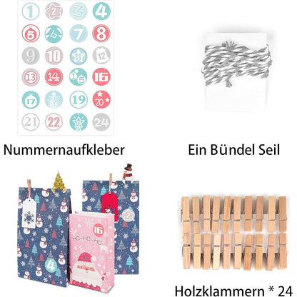 Adventskalender XXL Kinder Geschenktüten Basteln