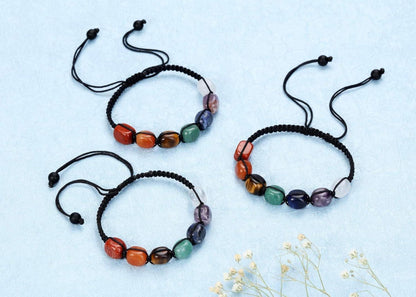 Chakra Armband 7 Steine Natürliches Edelstein Yoga Reiki Healing
