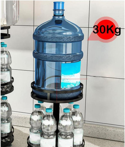 Drehbares Gewürzregal Schwarz 2-Etagen Ständer Lazy Susan