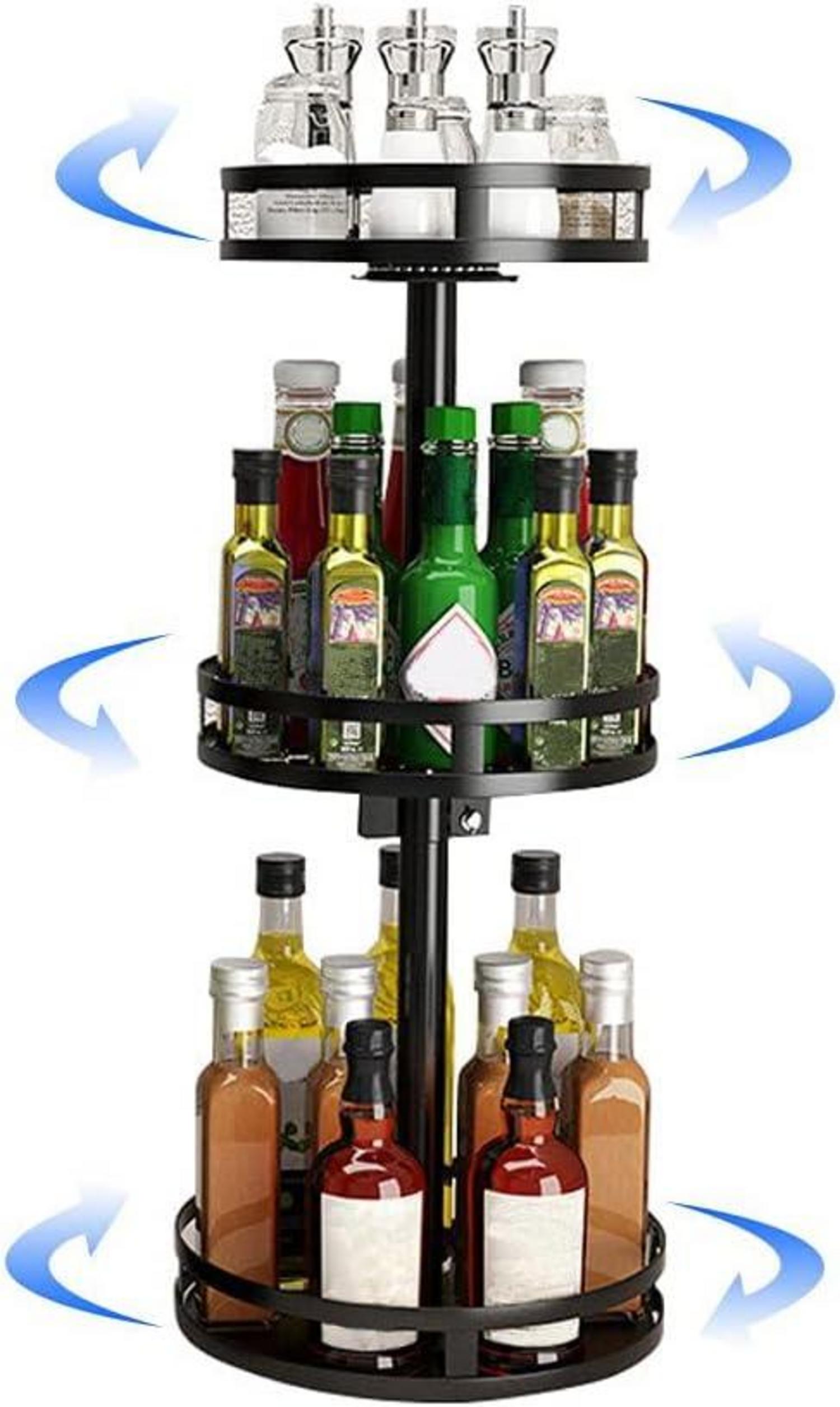 Drehbares Gewürzregal für die Küche 3 Etagen Rund