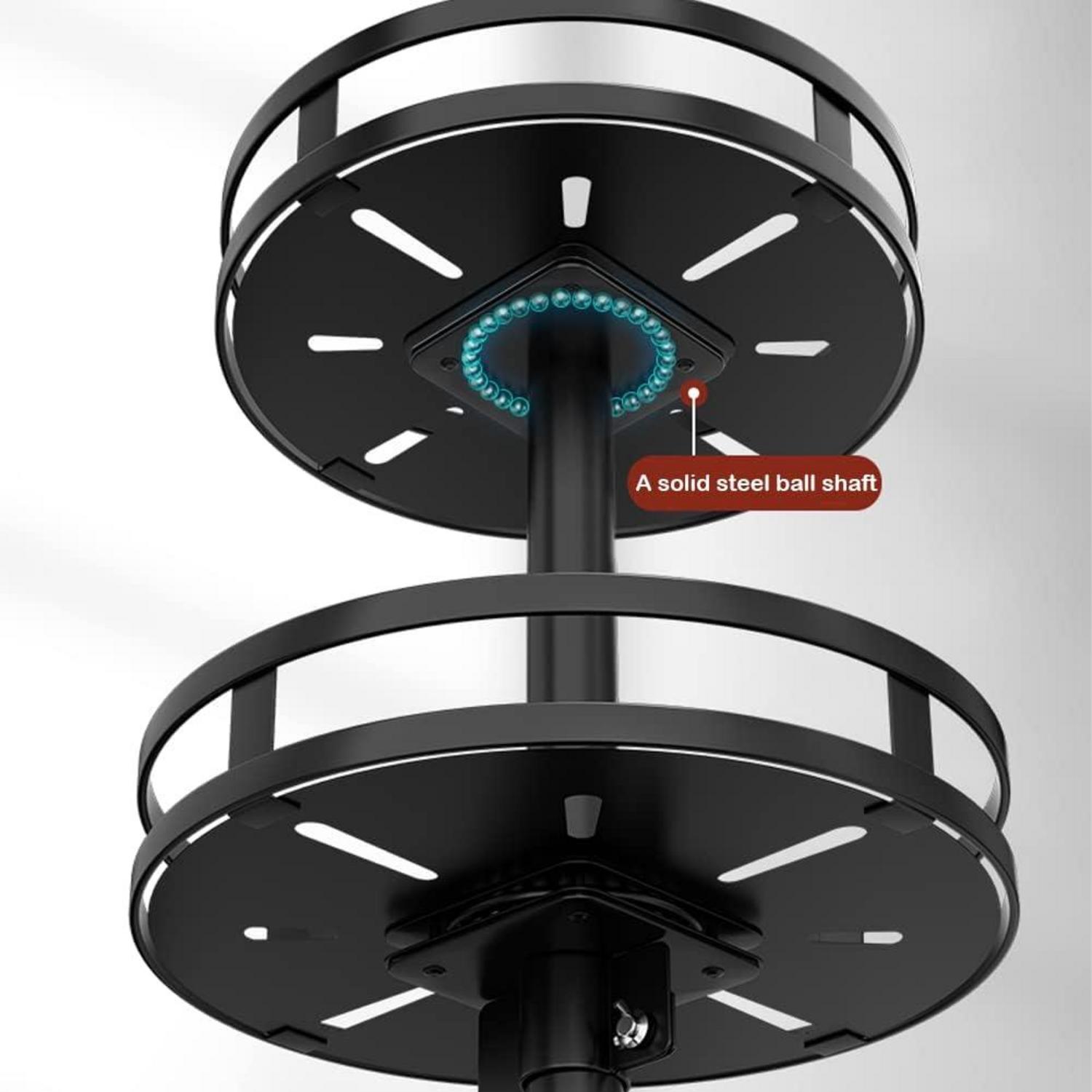 Drehbares Gewürzregal Schwarz 3 Etagen Rund Lazy Susan Küche