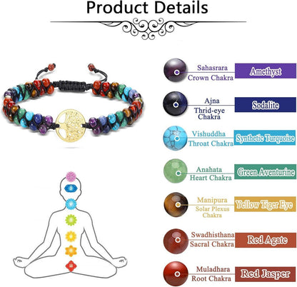 Chakra Armband Engel Edelstein Natürliche Yoga Healing Reiki Energie - Damen