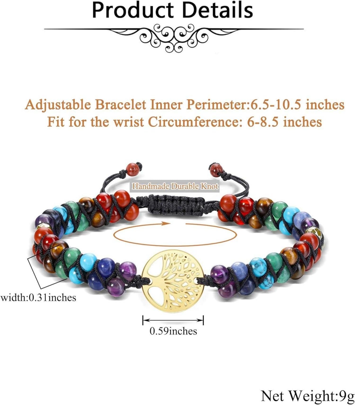 7 Chakra Armband Engel Edelstein Yoga Wellness Healing Energietherapie