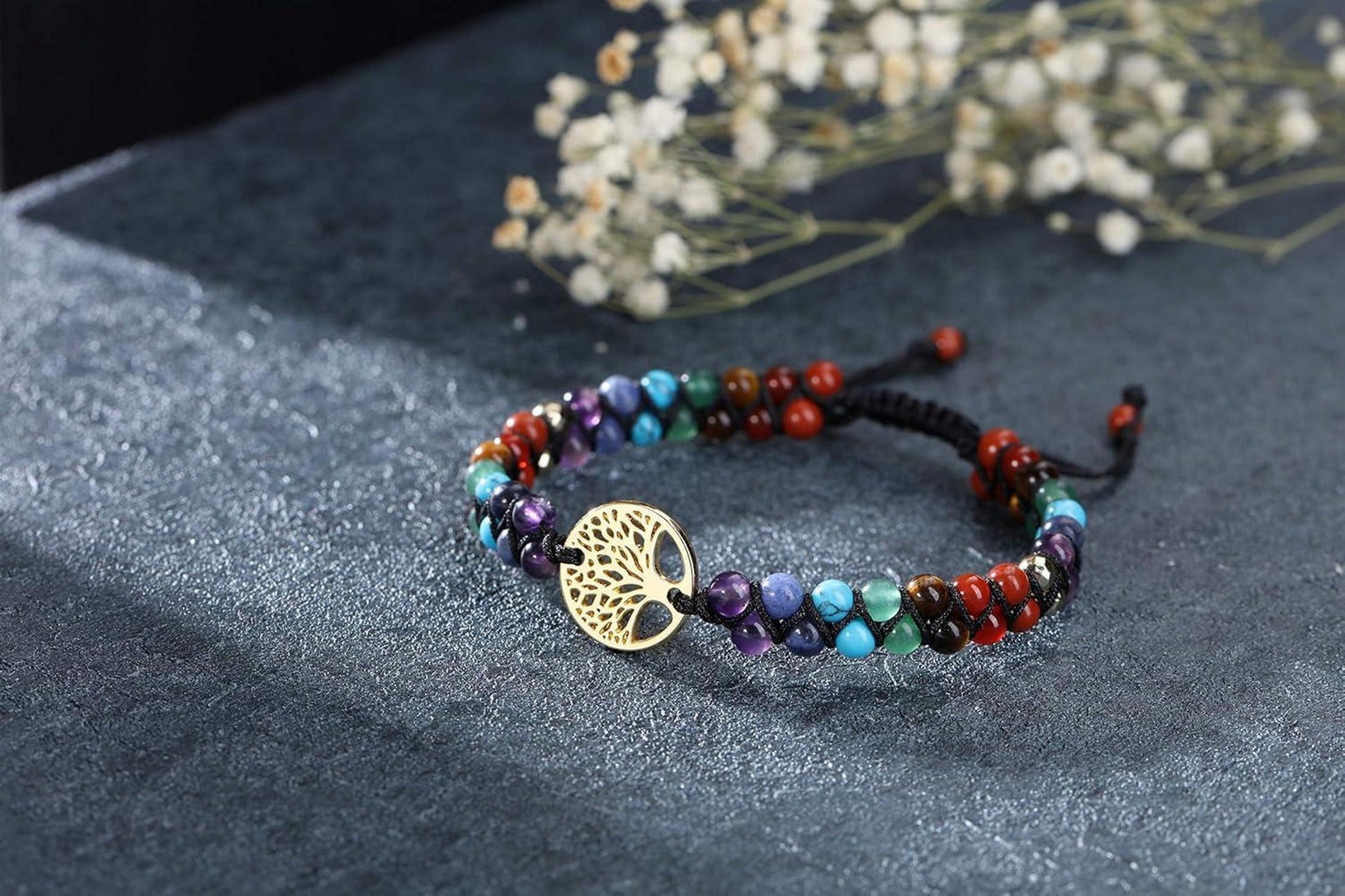 Chakra Armband Engel Edelstein Natürliche Yoga Healing Reiki Energie - Damen