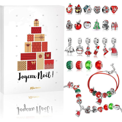 MJARTORIA Roter Schmuck Adventskalender für Mädchen 2024 DIY
