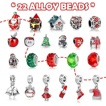 MJARTORIA Roter Schmuck Adventskalender für Mädchen 2024 DIY