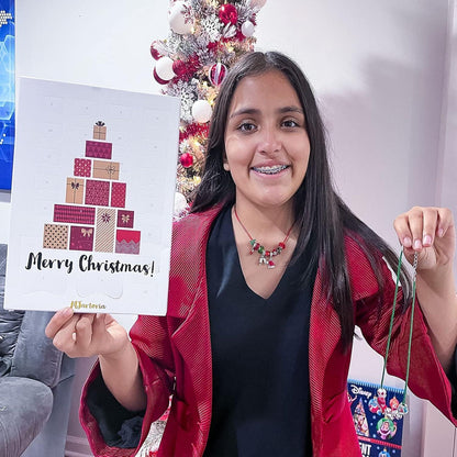 MJARTORIA Roter Schmuck Adventskalender für Mädchen 2024 DIY