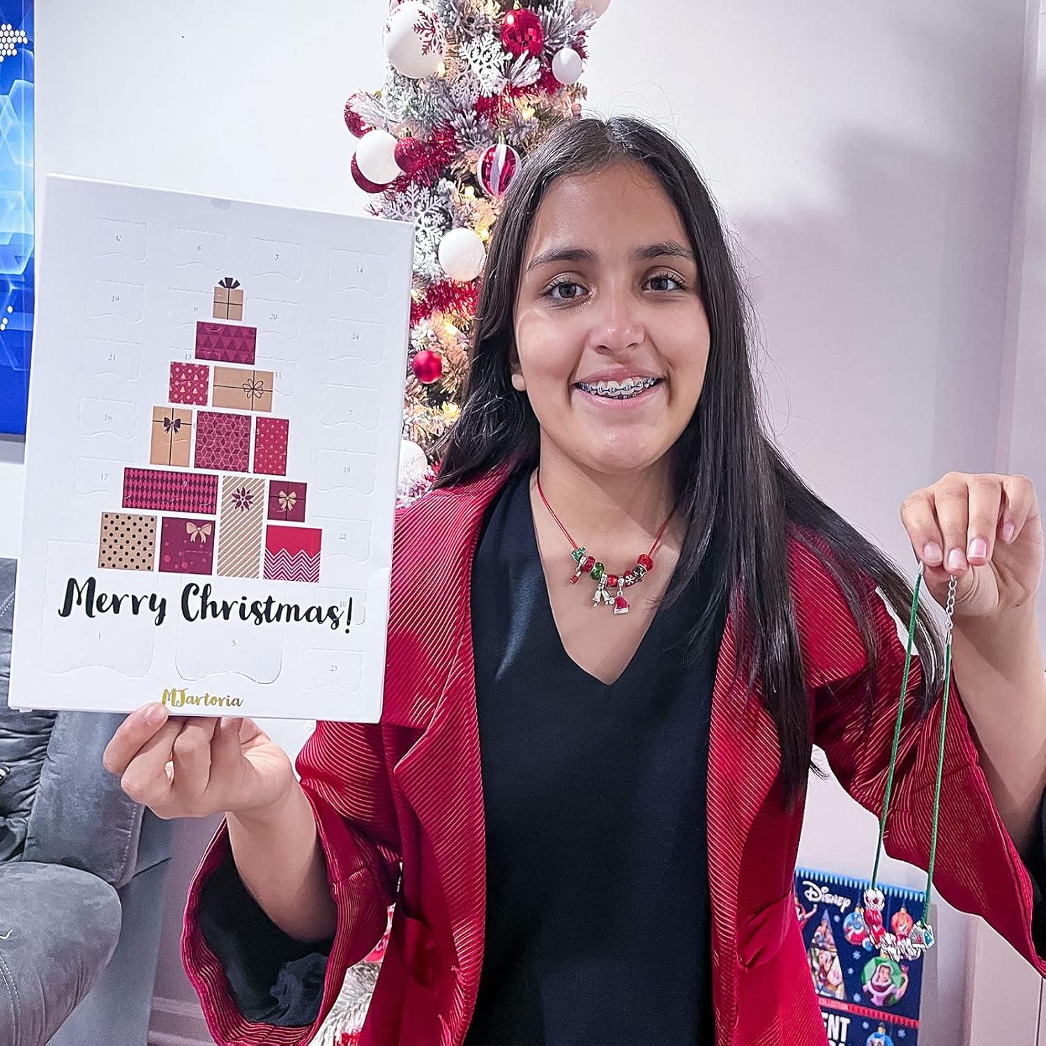 MJARTORIA Adventskalender Mädchen 2024 DIY Schmuck Weihnachts-Countdown