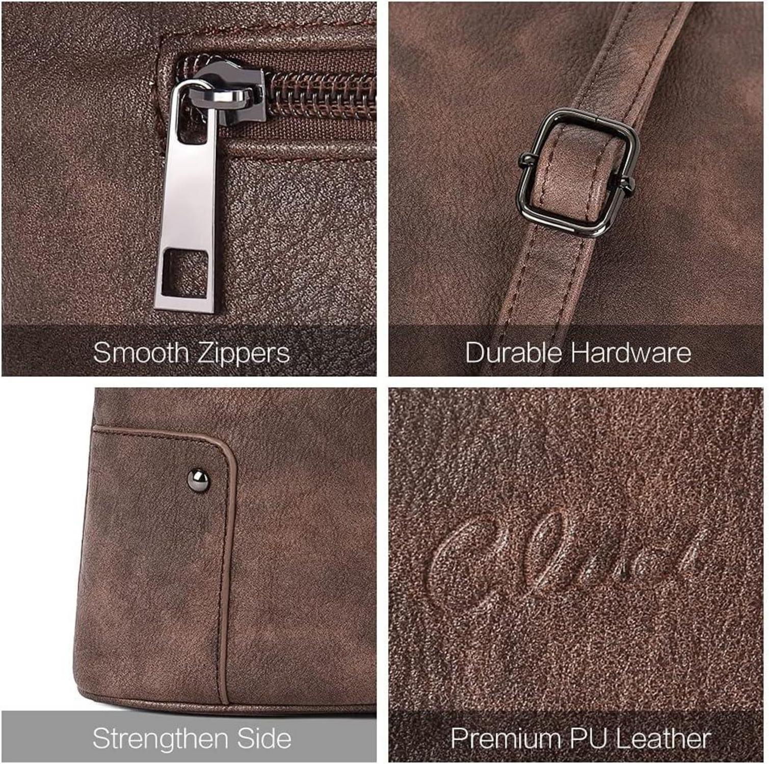 CLUCI Umhängetasche Damen Crossbody Klein PU Leder Vintage