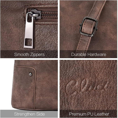 CLUCI Umhängetasche Damen Crossbody Klein PU Leder Vintage