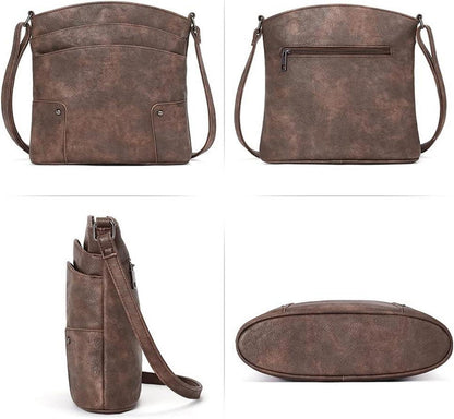 Umhängetasche Damen Klein Crossbody Clutch Geldbörse PU-Leder