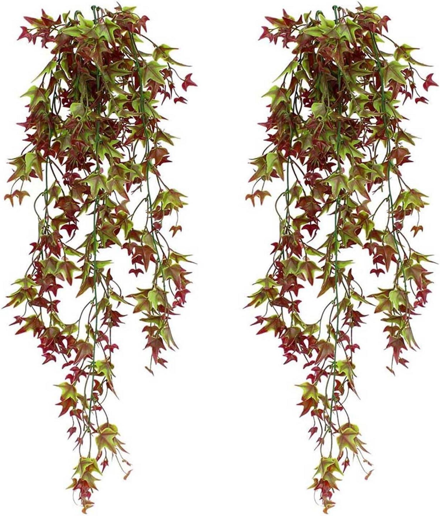 Künstliche Pflanzen Hängend 2er Set Herbstdeko Outdoor 27,8 Zoll