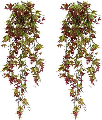 Künstliche Pflanzen Hängend 2er Set Herbstdeko Outdoor 27,8 Zoll