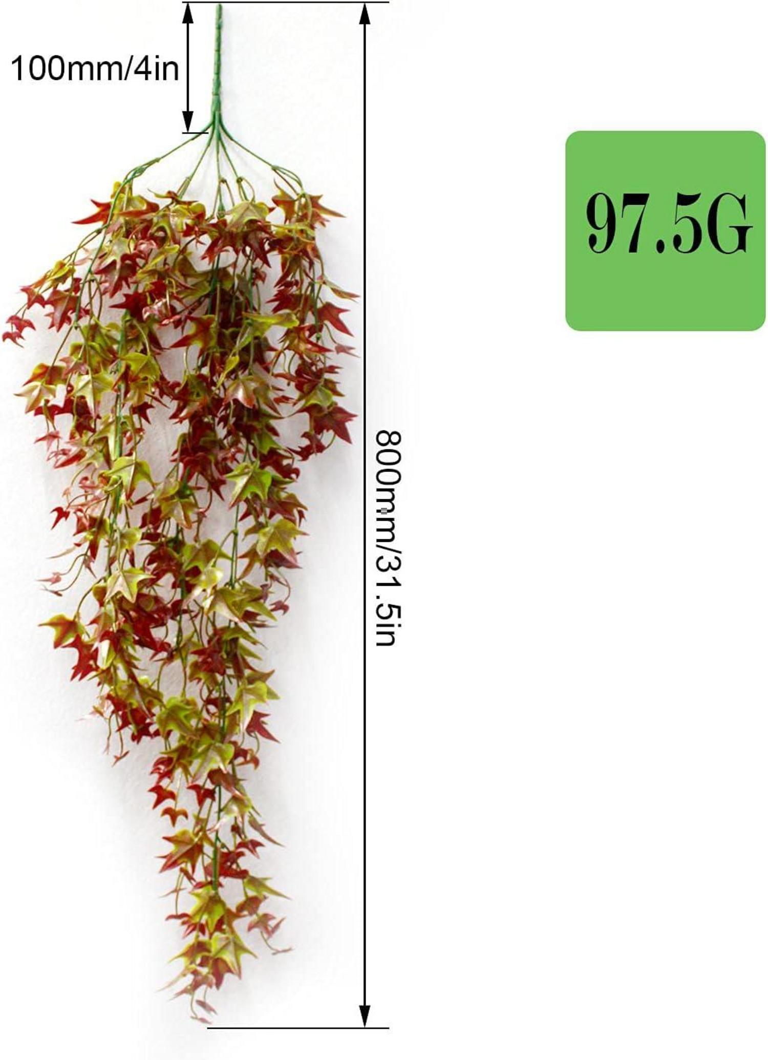 Künstliche Herbstdeko Pflanzen Hängend 2er Set Outdoor 27,8