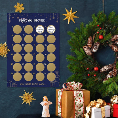 Rubbeladventskalender A3 zum Basteln für Weihnachten