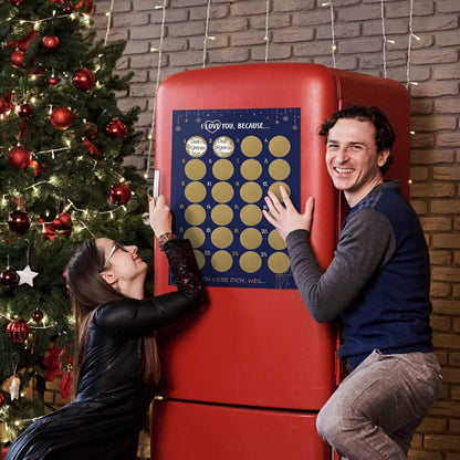 Rubbeladventskalender A3 zum Basteln für Weihnachten