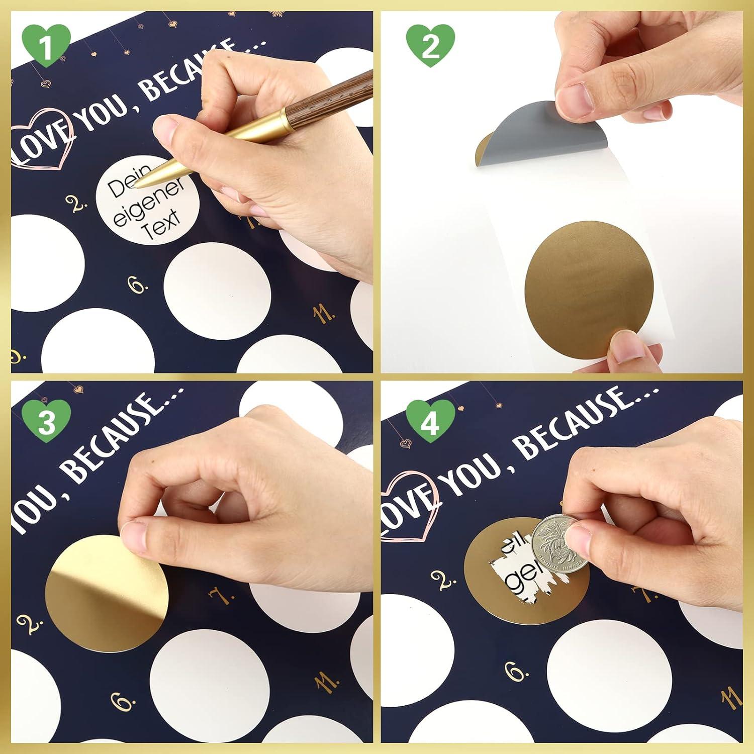 Adventskalender Rubbel I Love You Weihnachtskalender A3 Basteln