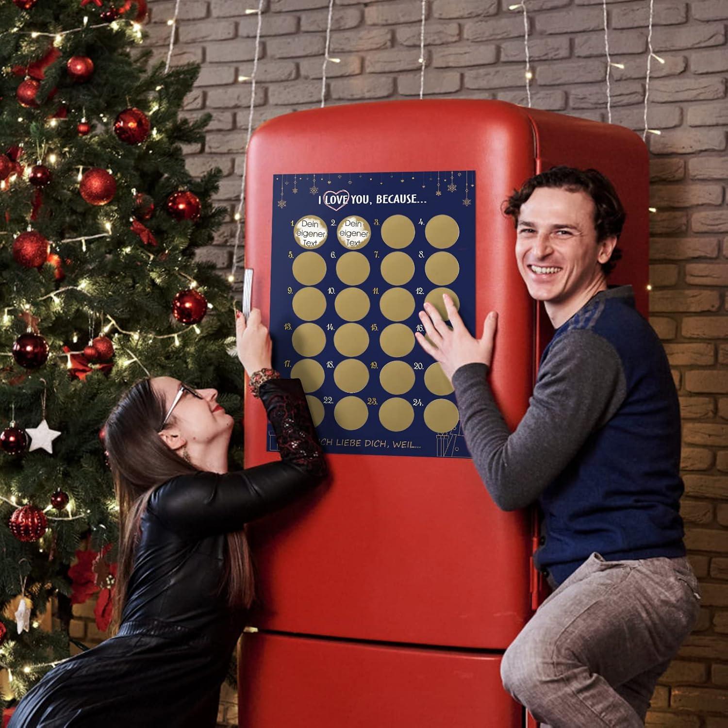 Adventskalender Rubbellose Ich Liebe Dich Weihnachten A3 Basteln