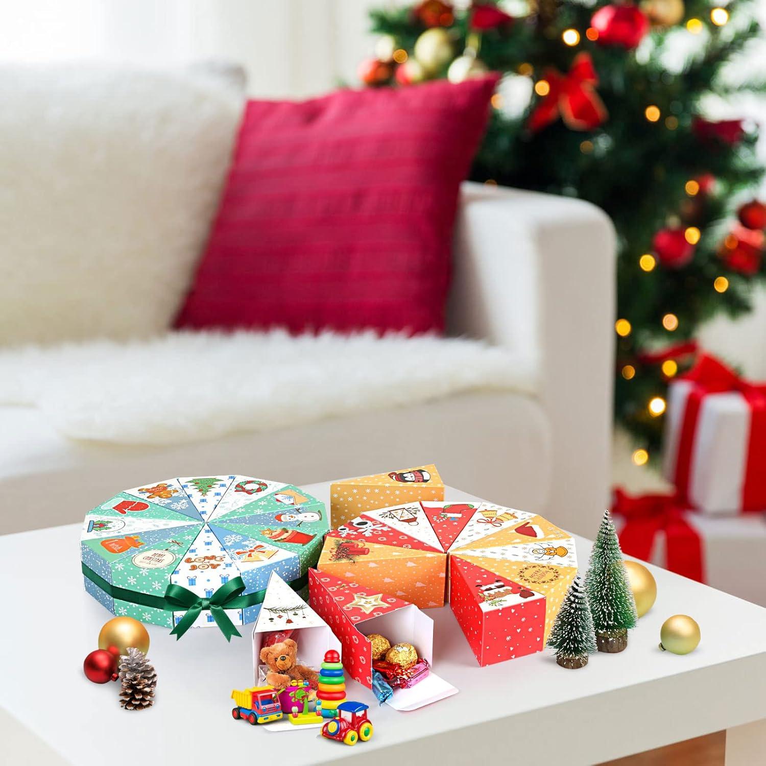 Adventskalender Boxen 24 Weihnachtsmotive Kinder Geschenkboxen